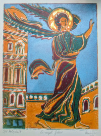 Erzengel Gabriel, Farbholzschnitt