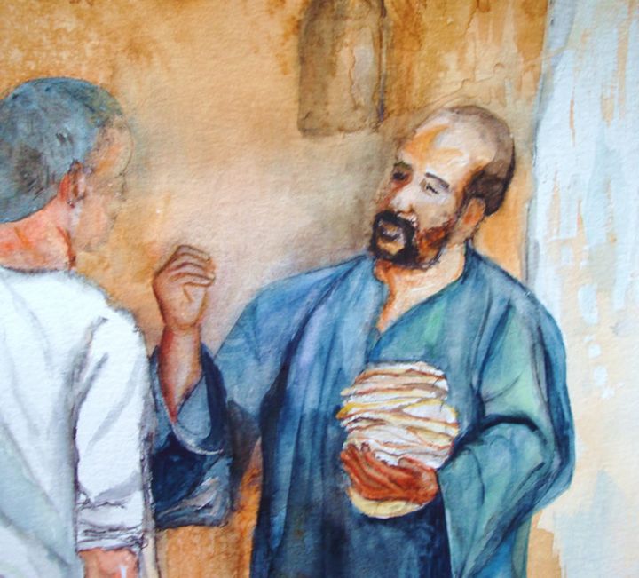 Arabischer Frühling, Aquarell, 30 × 31 cm