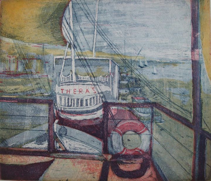 Argonauten, Farbaquatinta, drei Platten, 40 × 49 cm