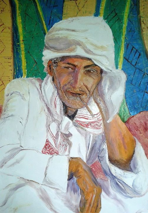 Moussa, Öl, 50 × 70 cm